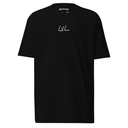 Product image 1 of Black Essential LoL T-Shirt with embroidered white LoL Logo design