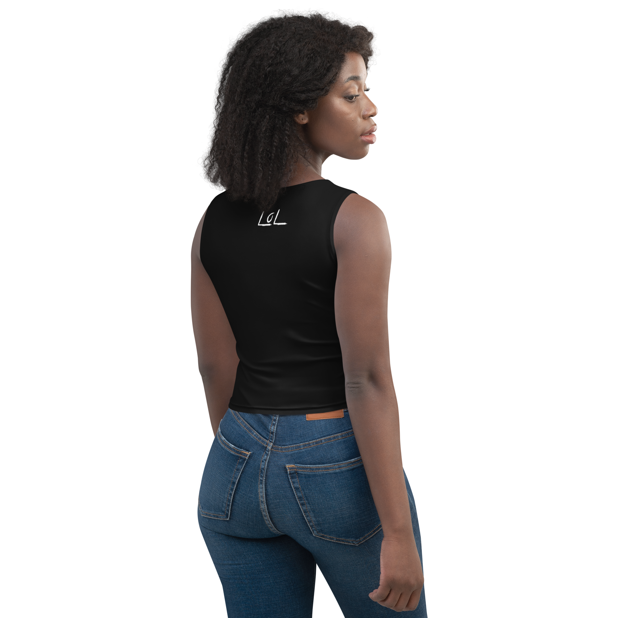 The LoL Cropped Tank Top (Blk/Wht)