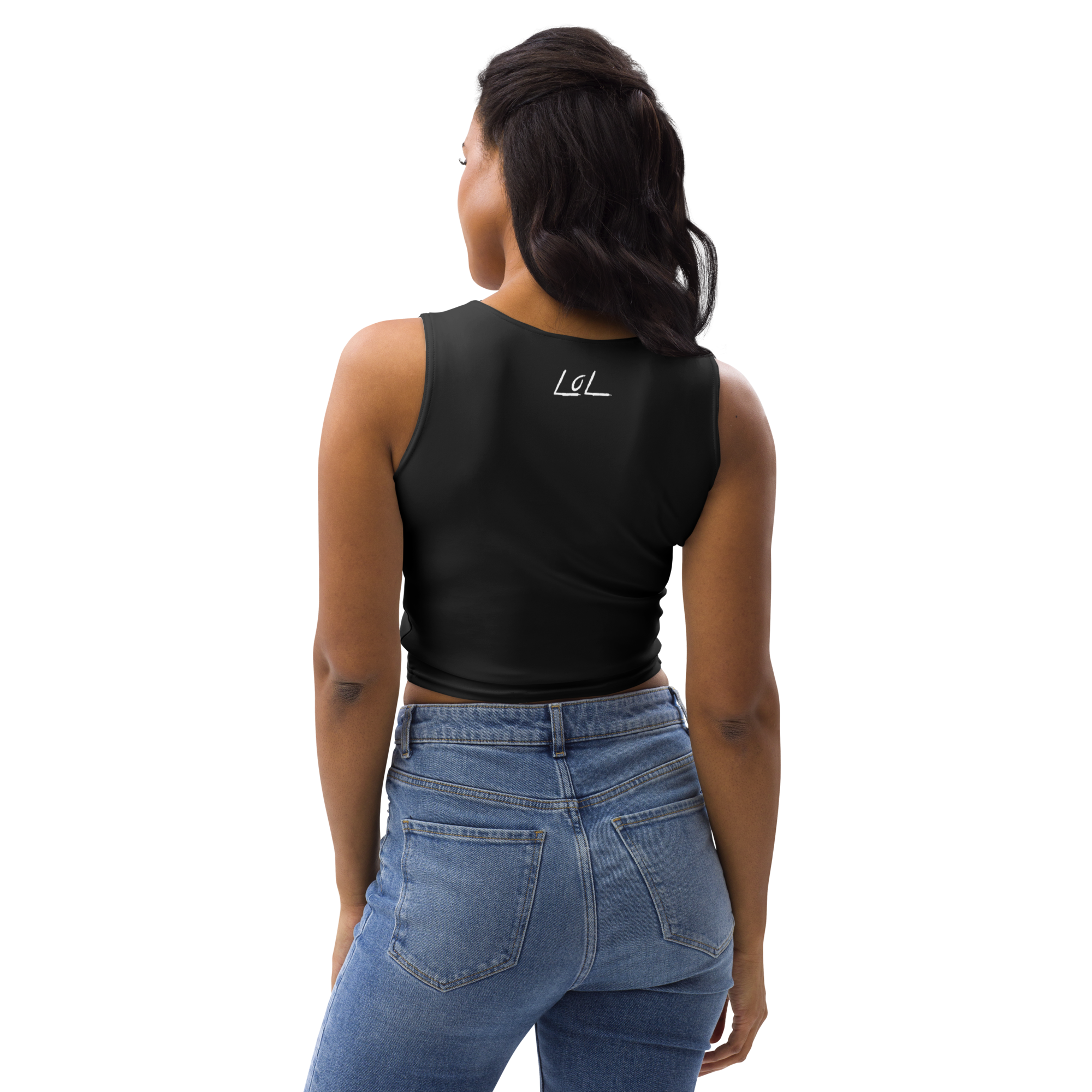 The LoL Cropped Tank Top (Blk/Wht)