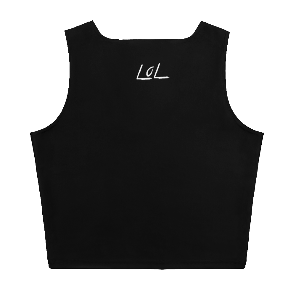 The LoL Cropped Tank Top (Black) – Sleek, Supportive, and Designed for Women Who Move with Confidence