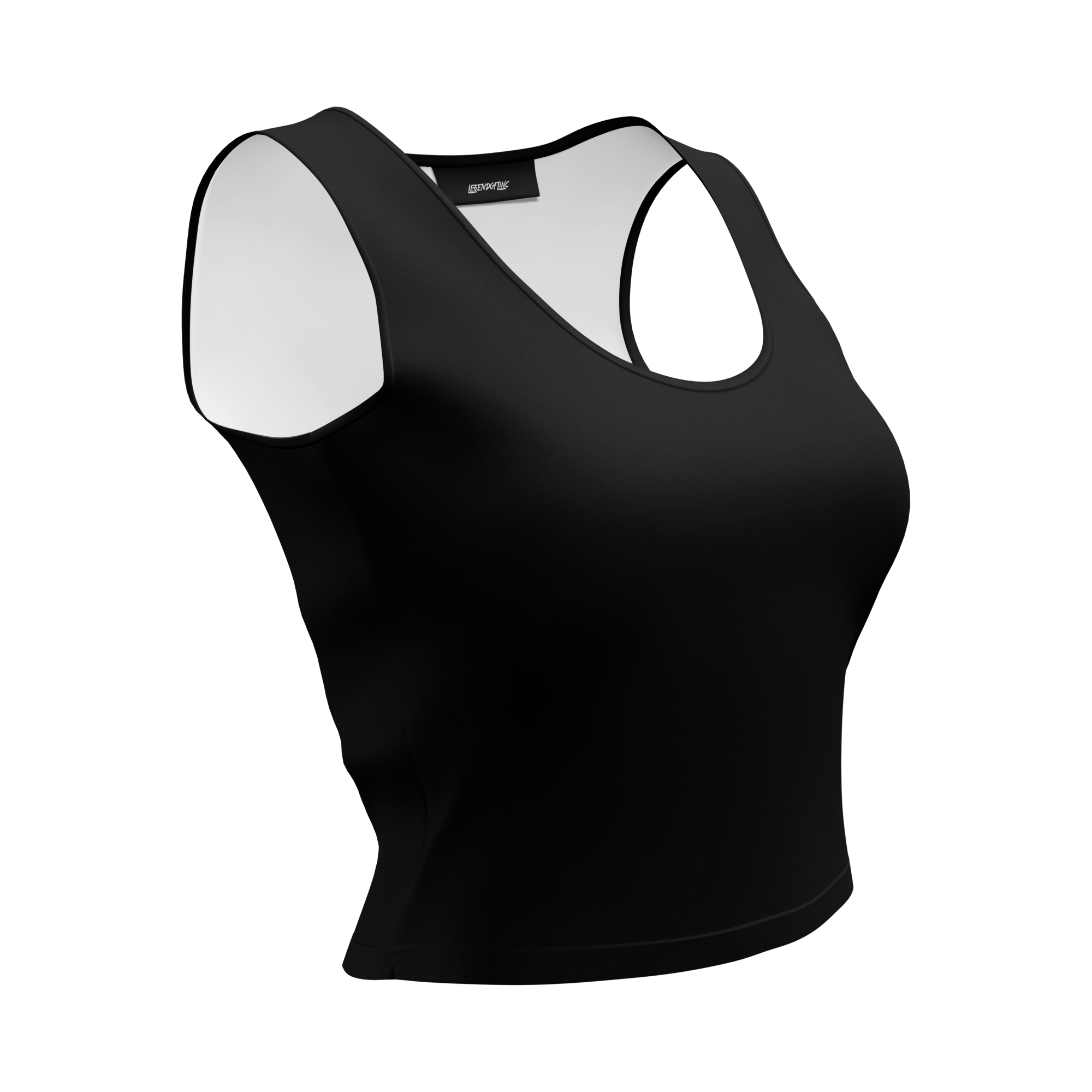 The LoL Cropped Tank Top (Blk/Wht)