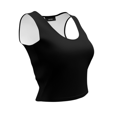 The LoL Cropped Tank Top (Black) – Sleek, Supportive, and Designed for Women Who Move with Confidence