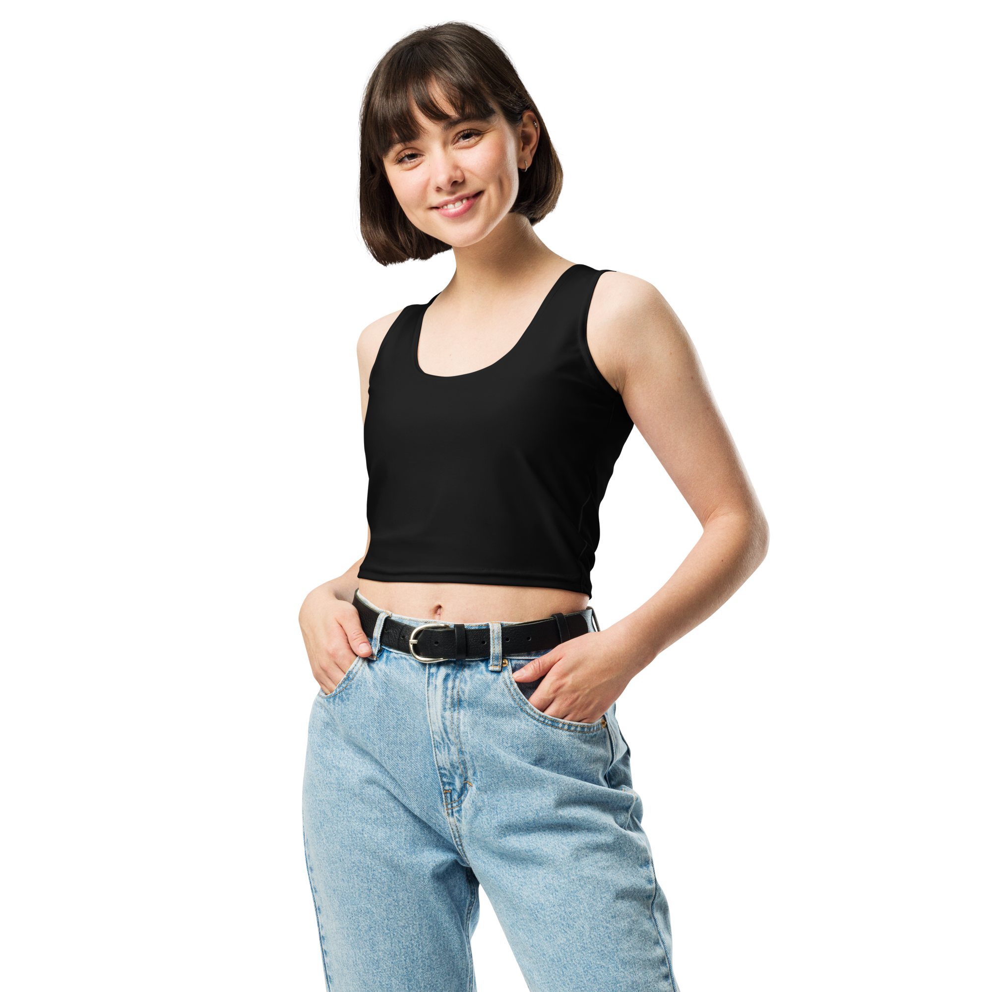 The LoL Cropped Tank Top (Blk/Wht)