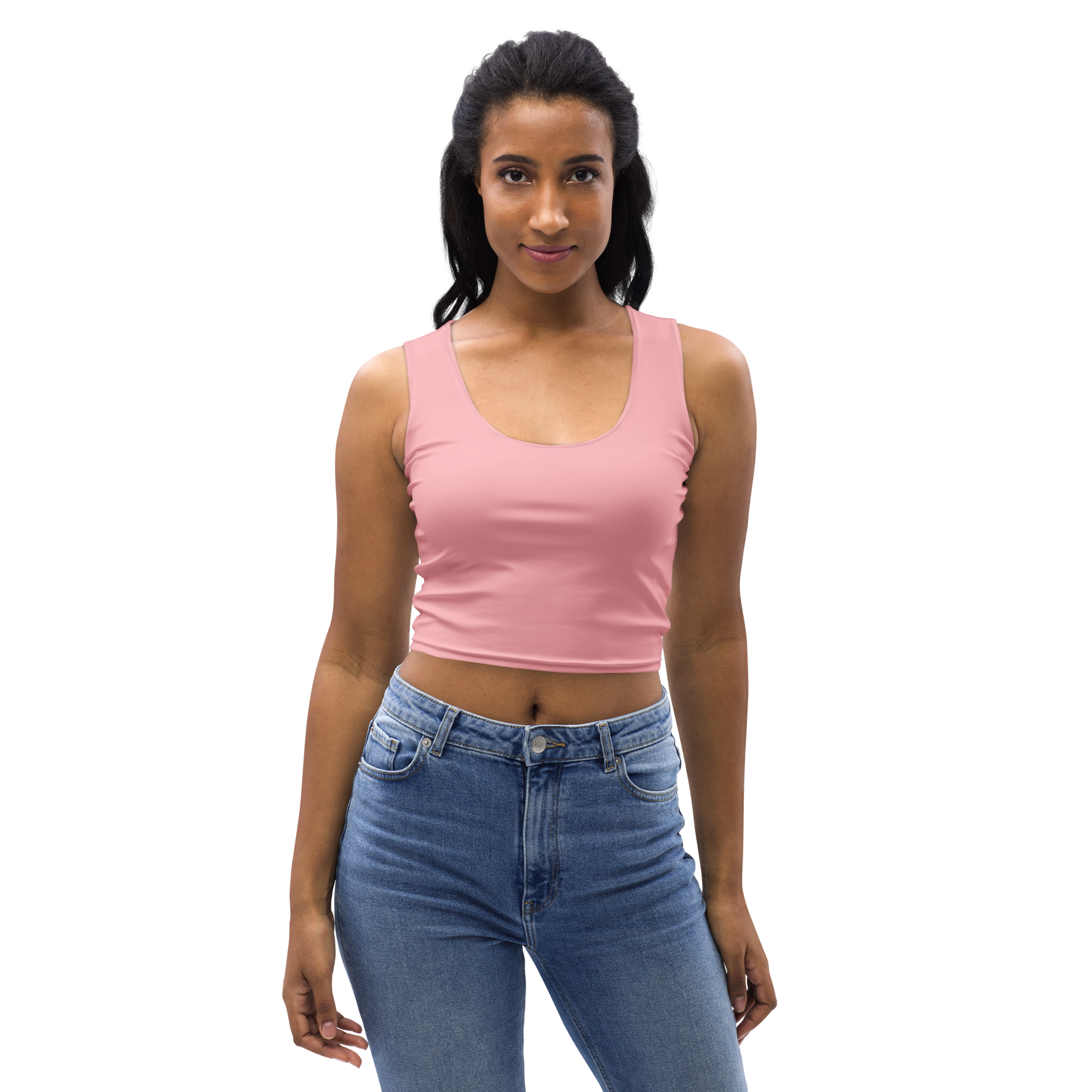 The LoL Cropped Tank Top (Pnk/Wht)
