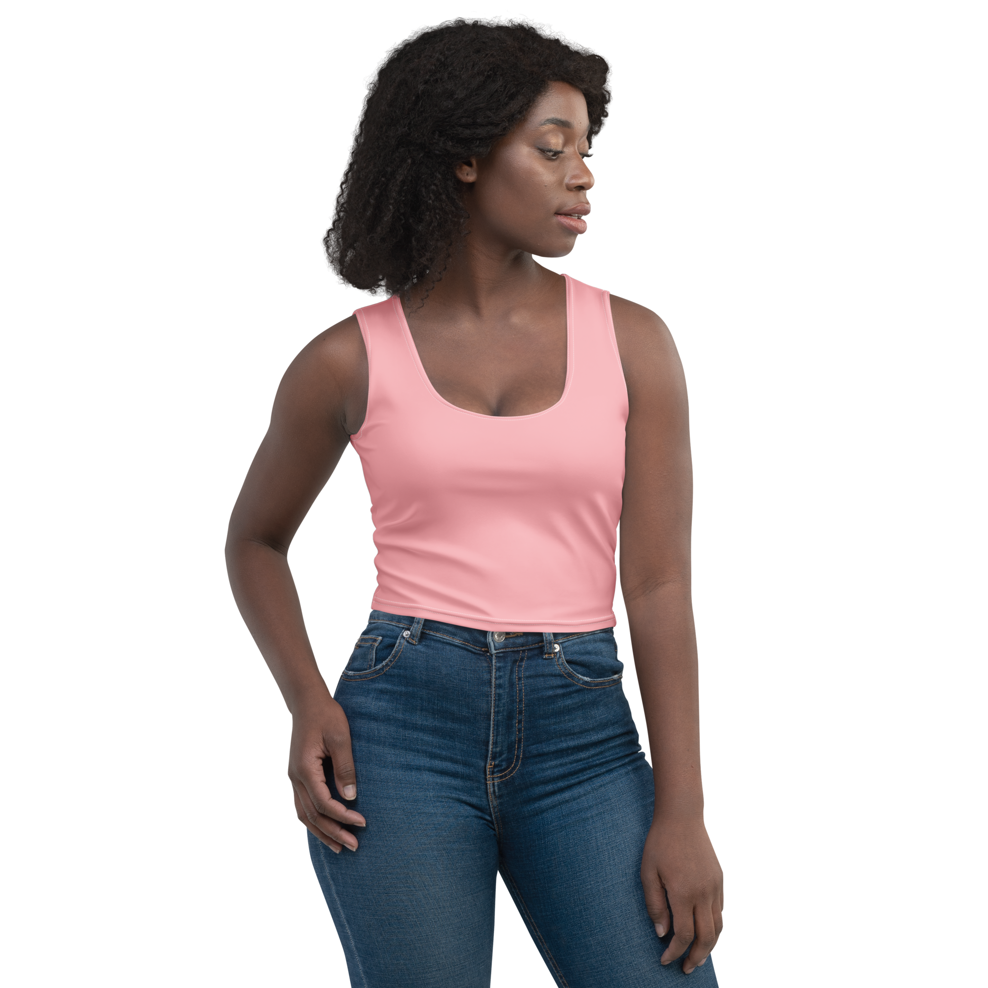 The LoL Cropped Tank Top (Pnk/Wht)