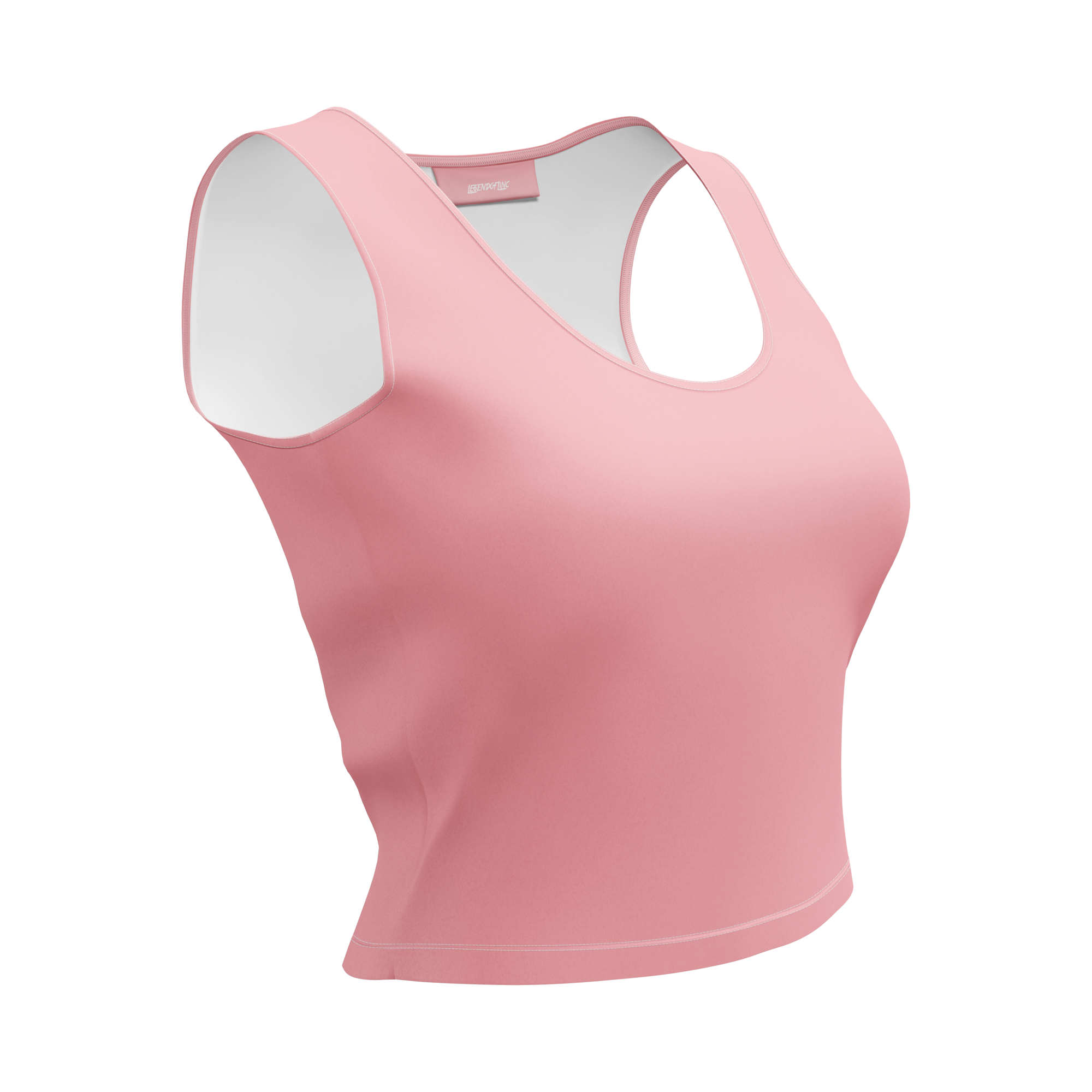 The LoL Cropped Tank Top (Pnk/Wht)