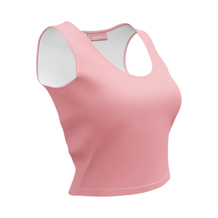 The LoL Cropped Tank Top (Pnk/Wht) – Sleek, Supportive, and Designed for Women Who Move with Confidence