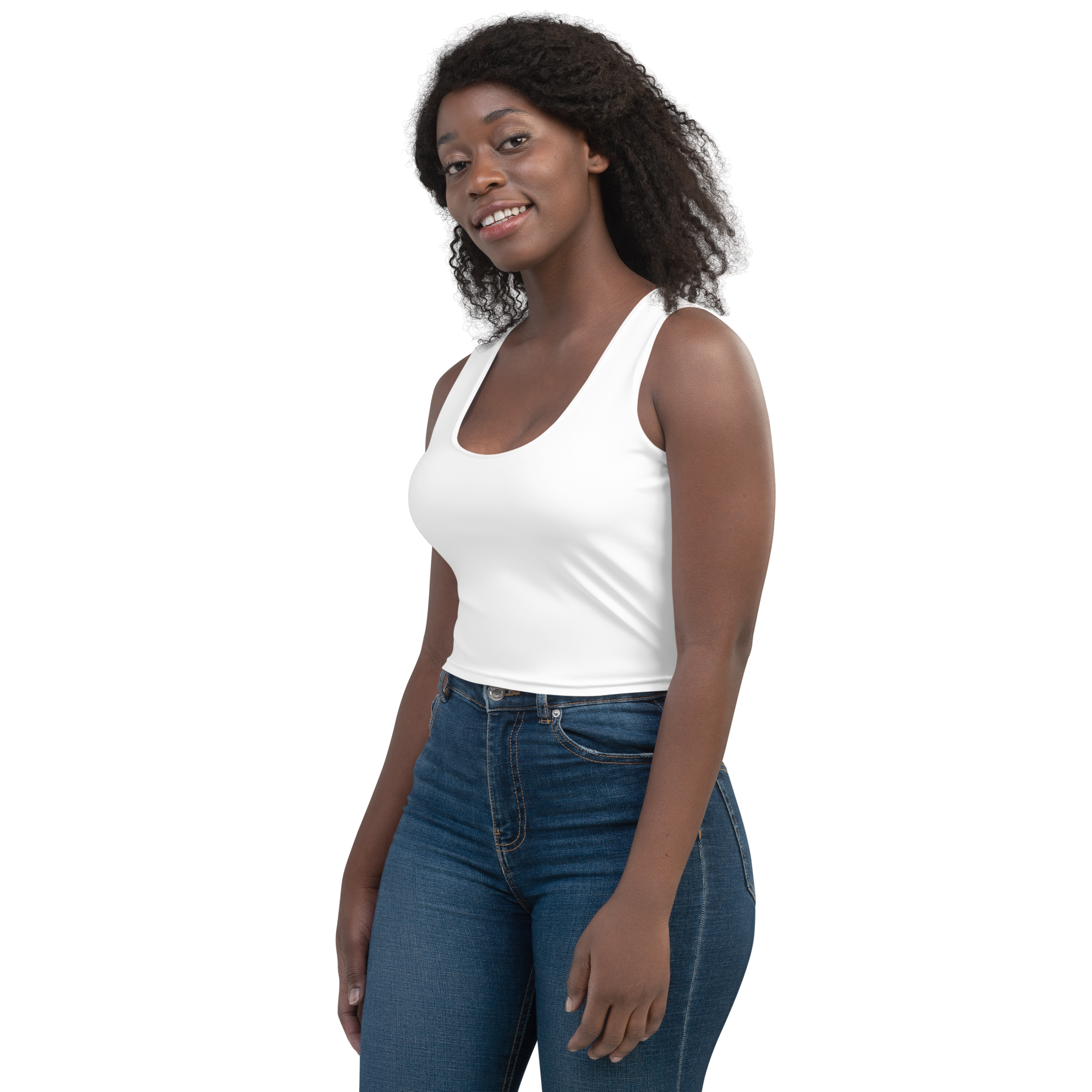 The LoL Cropped Tank Top (Wht/Blk)