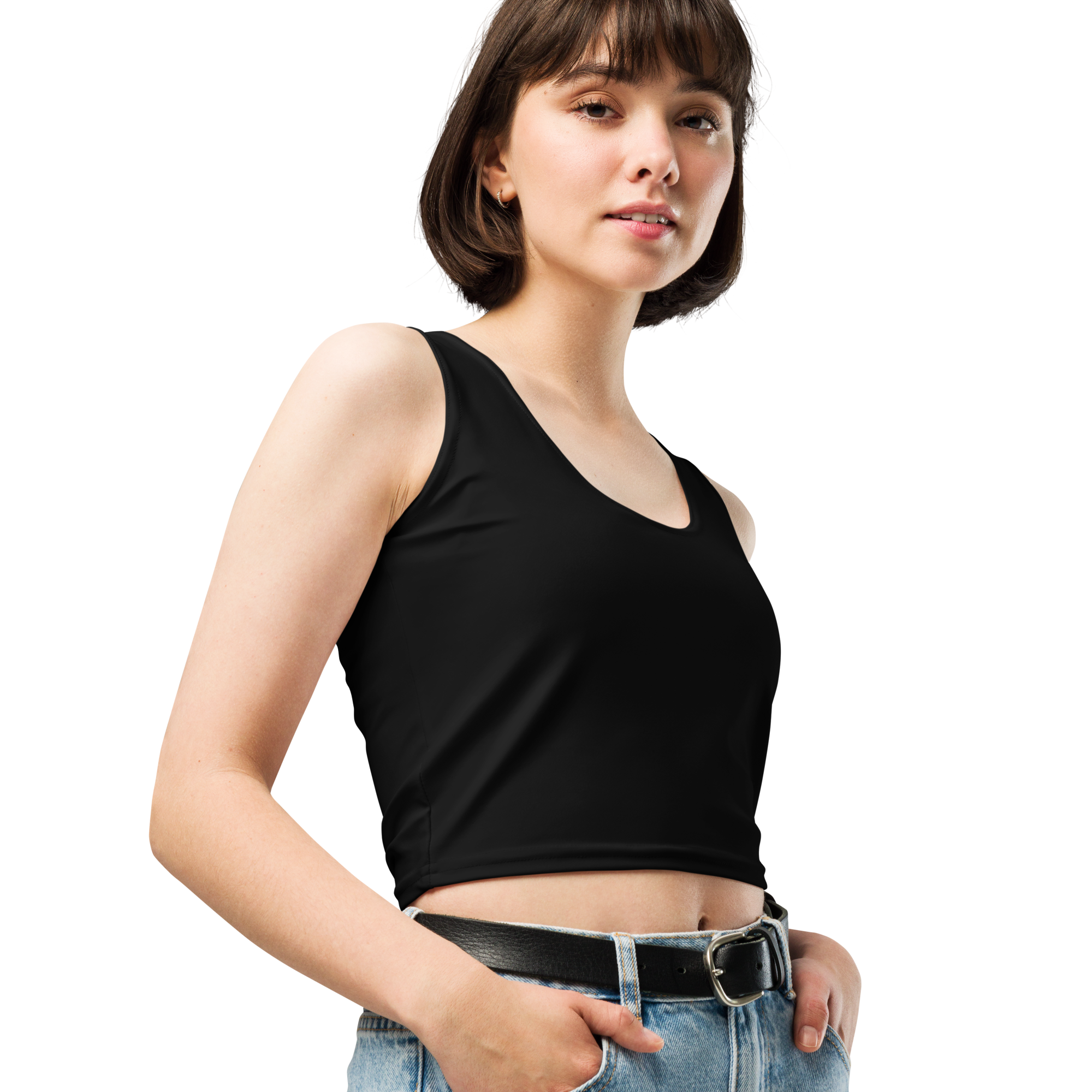 The LoL Cropped Tank Top (Blk/Wht)