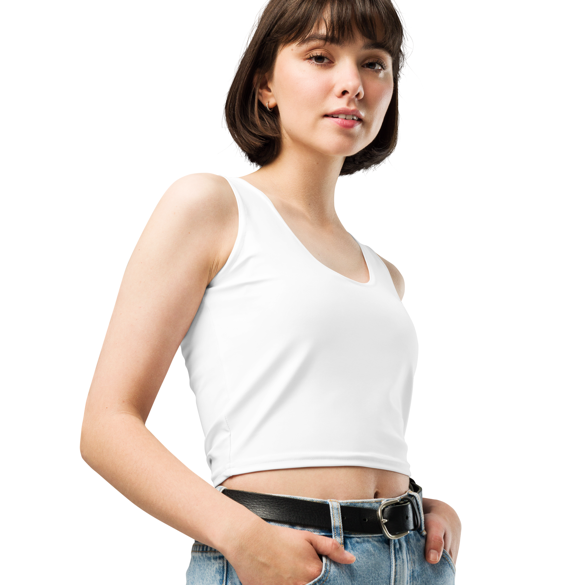 The LoL Cropped Tank Top (Wht/Blk)