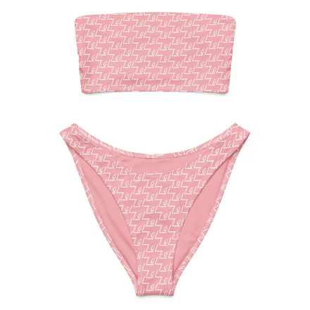 The LoL Bandeau Bikini (Pink) – Soft, Stretchy, and Effortlessly Flattering