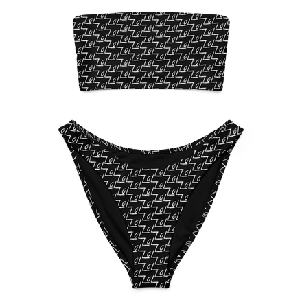 The LoL Bandeau Bikini (Black) – Soft, Stretchy, and Effortlessly Flattering