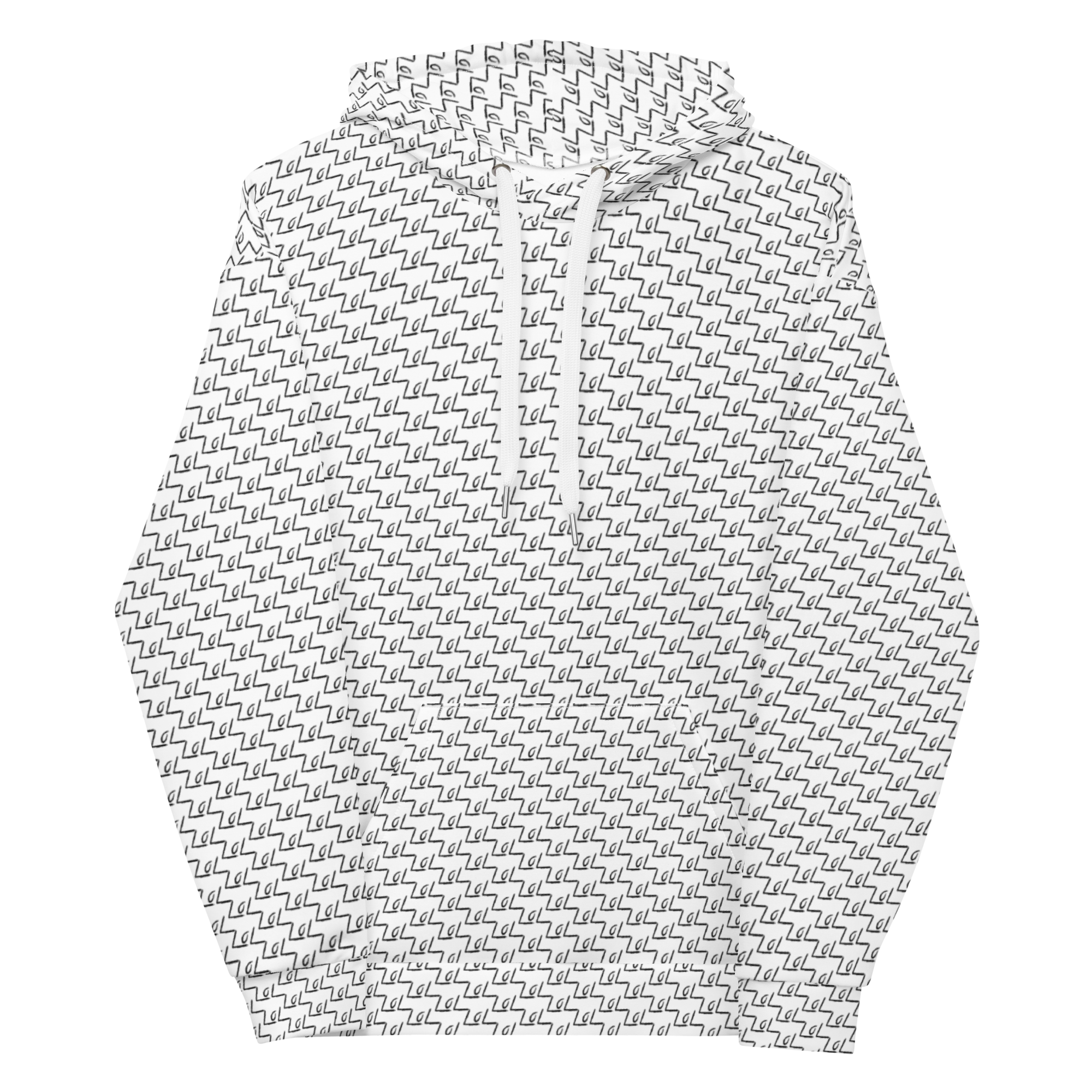 ( BUY 1-2 SIZES UP ! ) Men's Unisex Hoodie - The LoLoL Pullover Hoodie Vol. II (White)