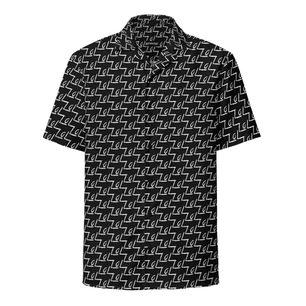 The LoL Button Shirt (Black) – All-Over Print LegendofLinc Statement Piece