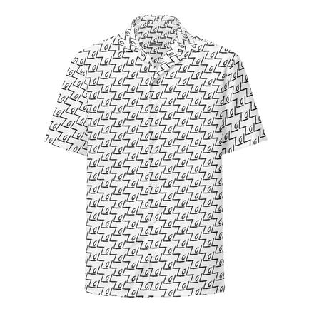The LoL Button Shirt (White) – All-Over Print LegendofLinc Statement Piece