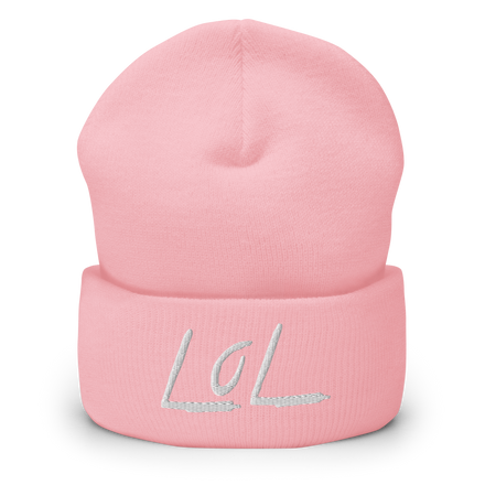 The Classic LoL Beanie (Pink/Wht) – Cozy, Minimal, and Signature LegendofLinc Style