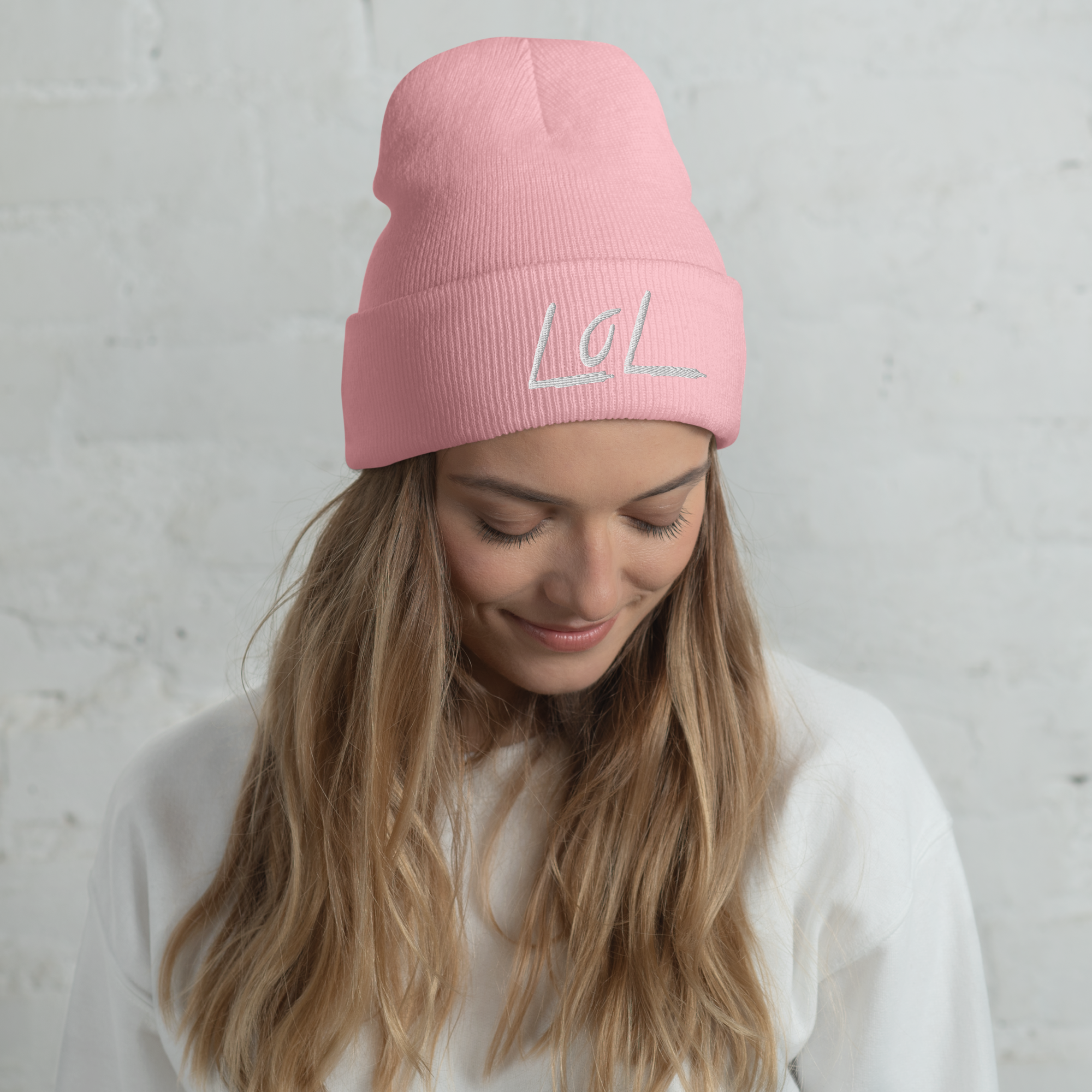 The LoL Beanie (Pink/Wht)