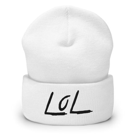 The Classic LoL Beanie (White) – Cozy, Minimal, and Signature LegendofLinc Style