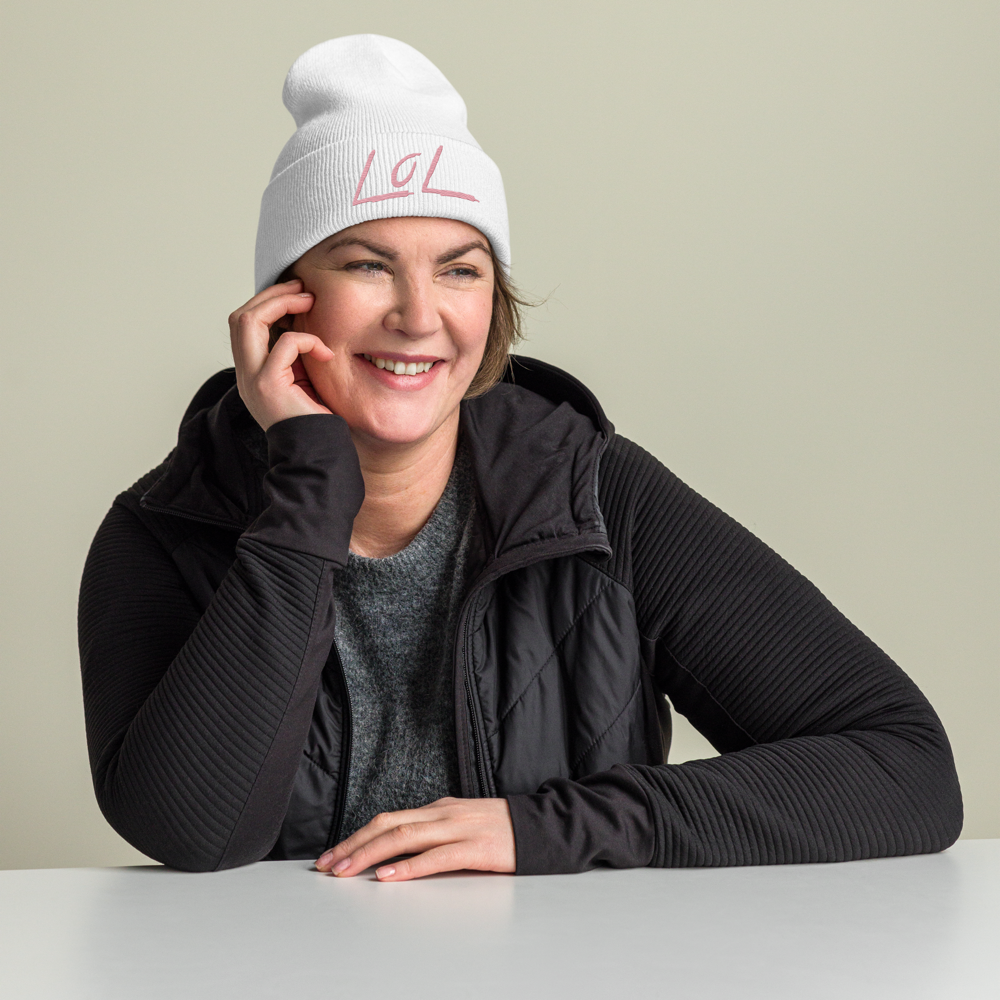 The LoL Beanie (Wht/Pink)