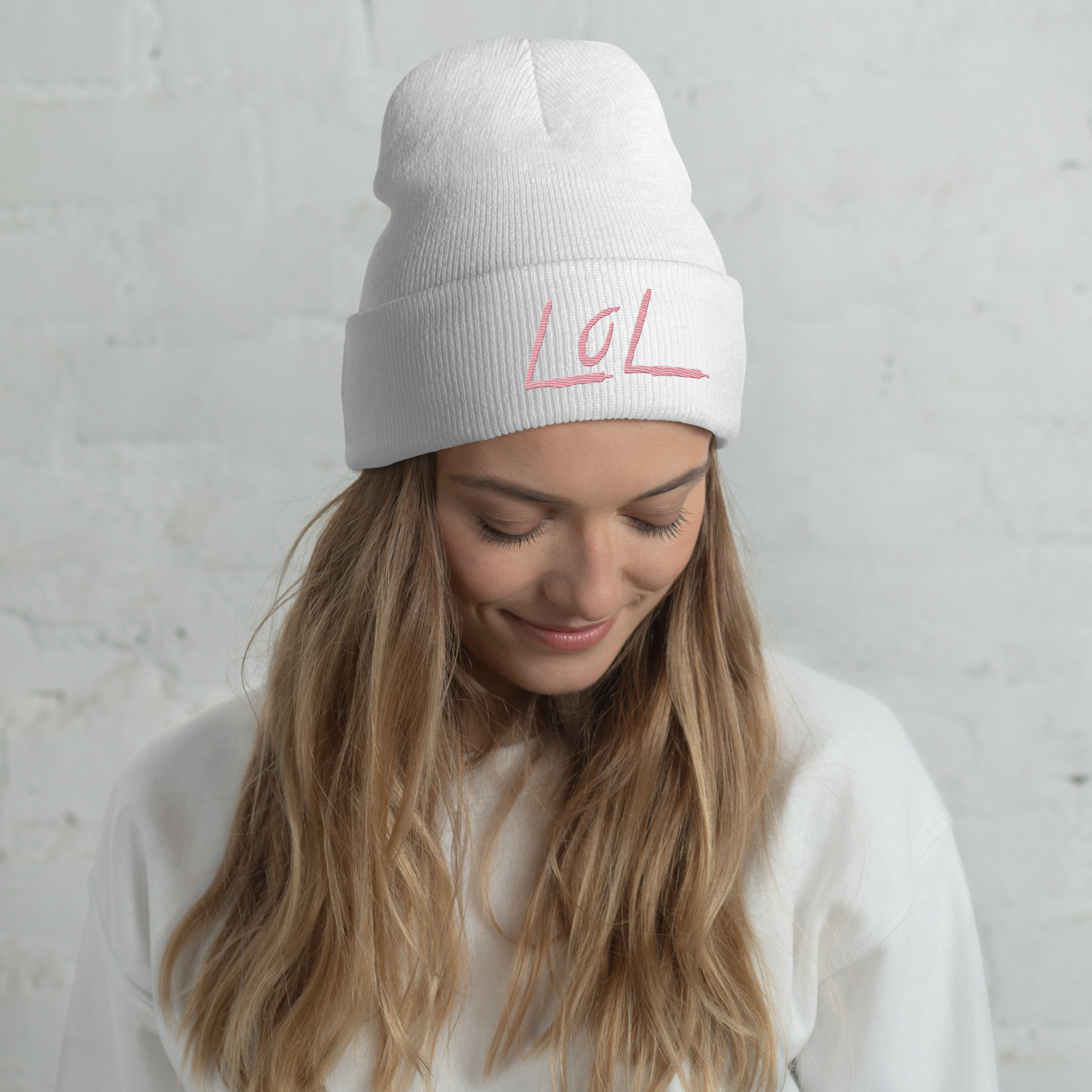 The LoL Beanie (Wht/Pink)