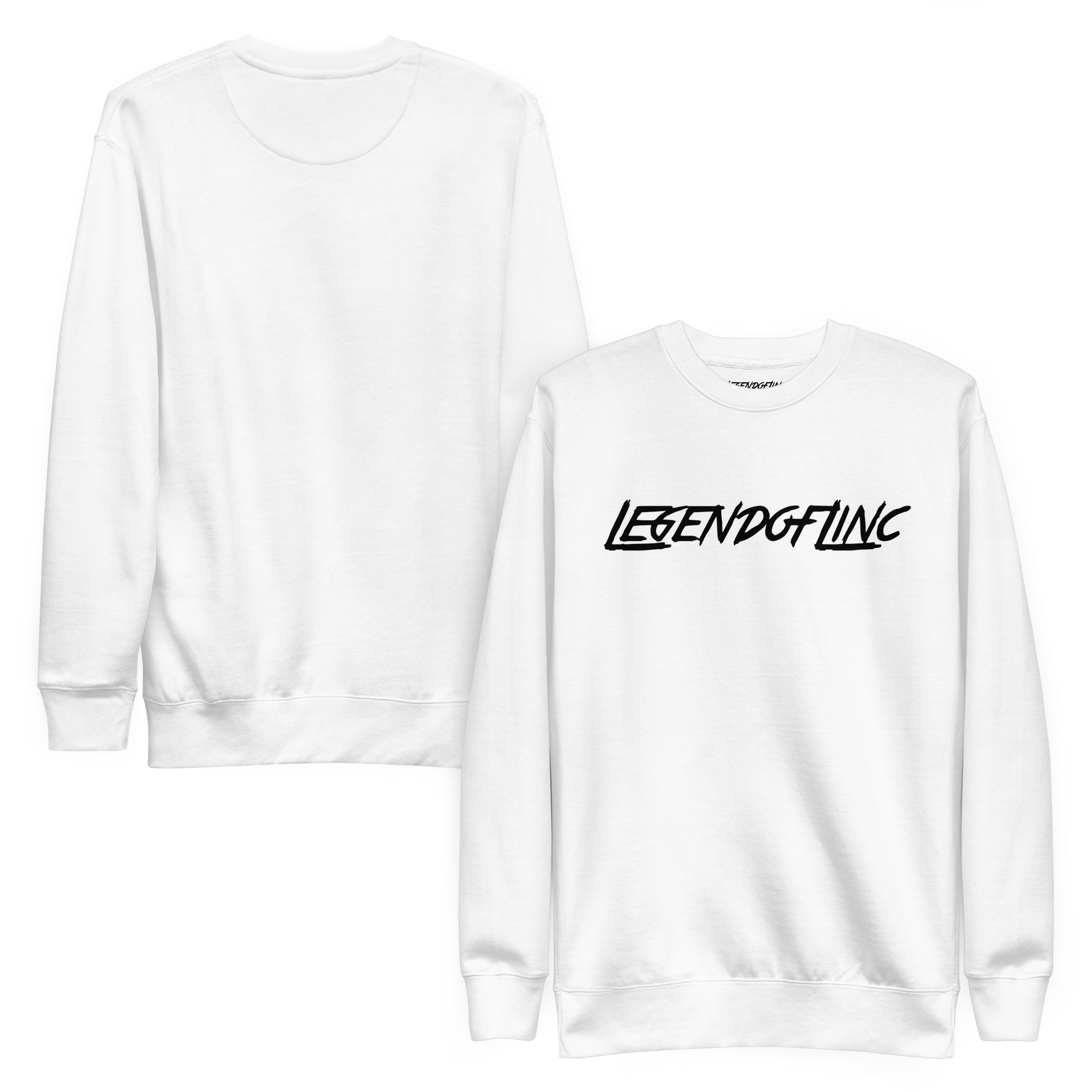 The LegendofLinc Sweater Vol. IV (White) - Premium Streetwear Crewneck Sweatshirt