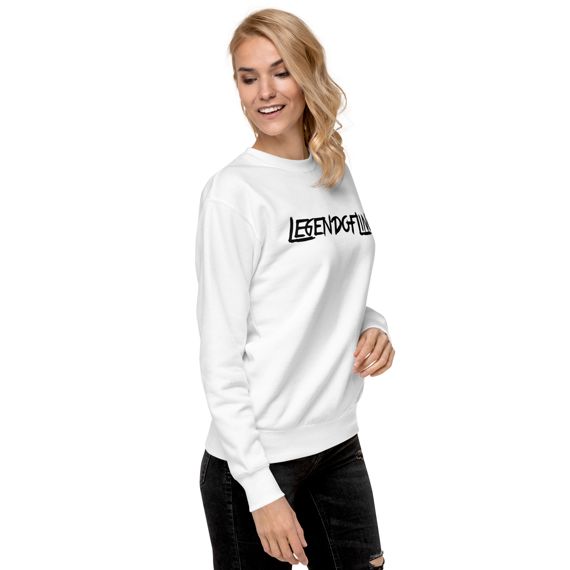 The LegendofLinc Sweater Vol. IV (White) - Premium Streetwear Crewneck Sweatshirt