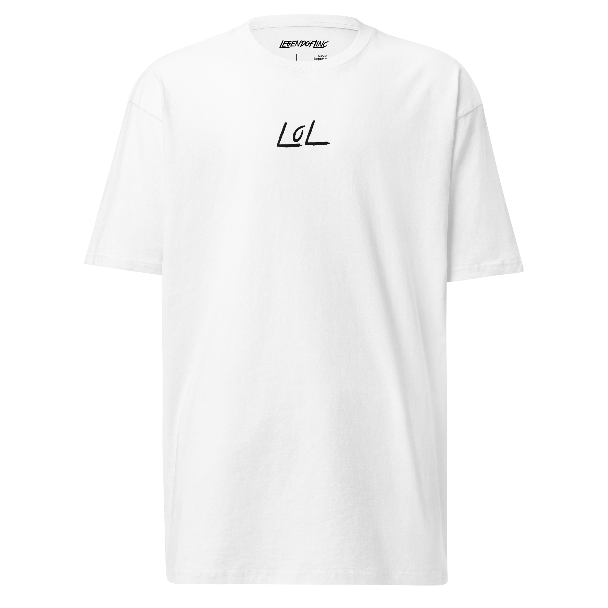 White Essential LoL T-Shirt by LegendofLinc, a premium streetwear tee for casual outfits, creator lifestyle fashion, and everyday urban style.